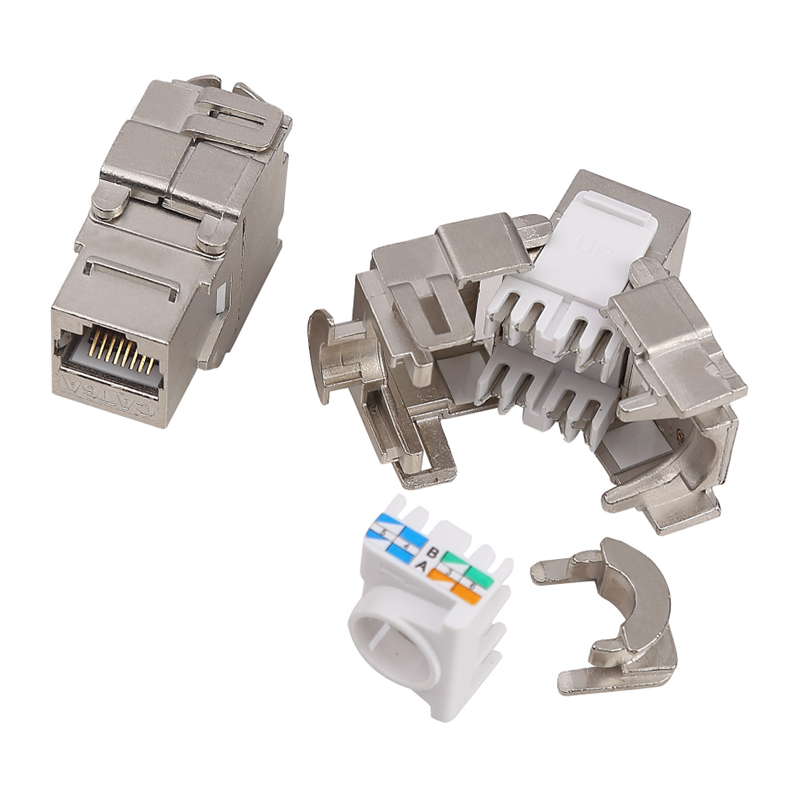 180-Degree Shielded Toolless Keystone Jack (na may lock) SM-2335BSH8C6A