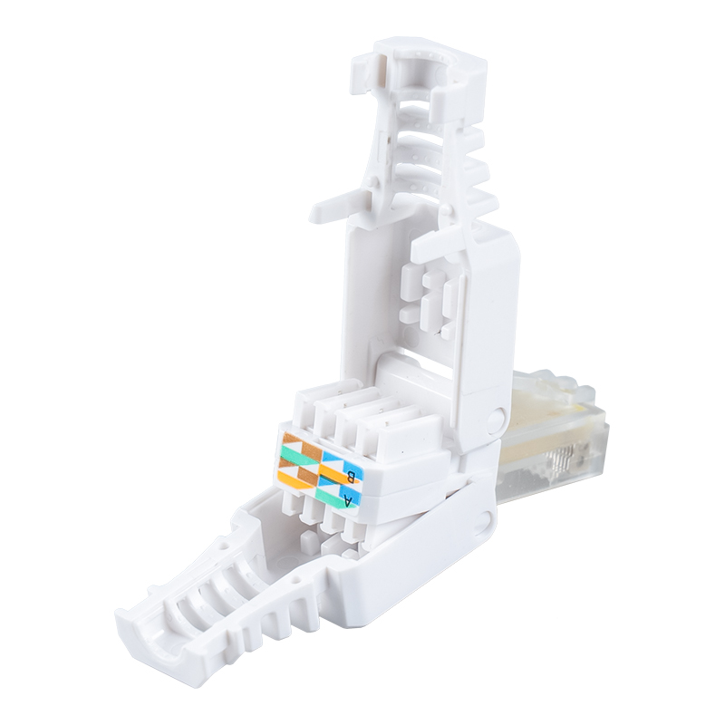 Cat5e Unshielded Toolless RJ45 Connector RJ-688Y-C5E Cat5e Unshielded Toolless RJ45 Connector RJ-688Y-C5E