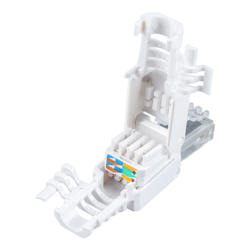 Cat6A Unshielded Toolless RJ45 Connector (may mga pakpak)RJ-688X-C6A Cat6A Unshielded Toolless RJ45 Connector (may mga pakpak)RJ-688X-C6A