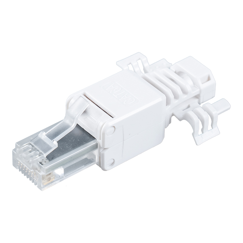 Cat6A Unshielded Toolless RJ45 Connector （may mga pakpak）RJ-688X-C6A