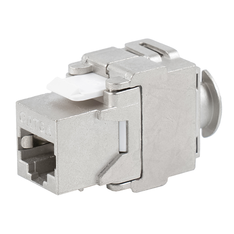 C6A Shielded 180° Tolless Keystone Jack (may bracket) SM-2335SH8C6A C6A Shielded 180° Tolless Keystone Jack (may bracket) SM-2335SH8C6A