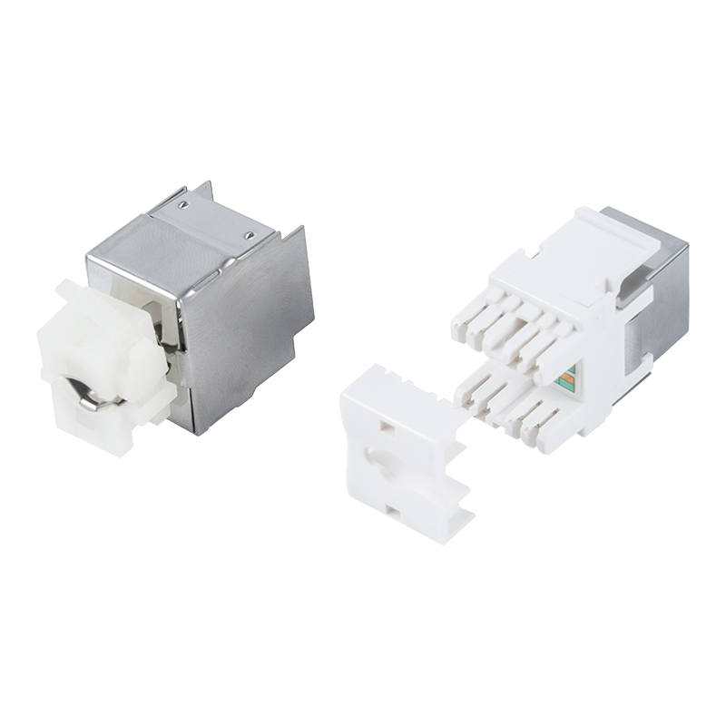 Cat6A Shielded 180° Keystone Jack (na may metal casing) SM-2064SD8C6A