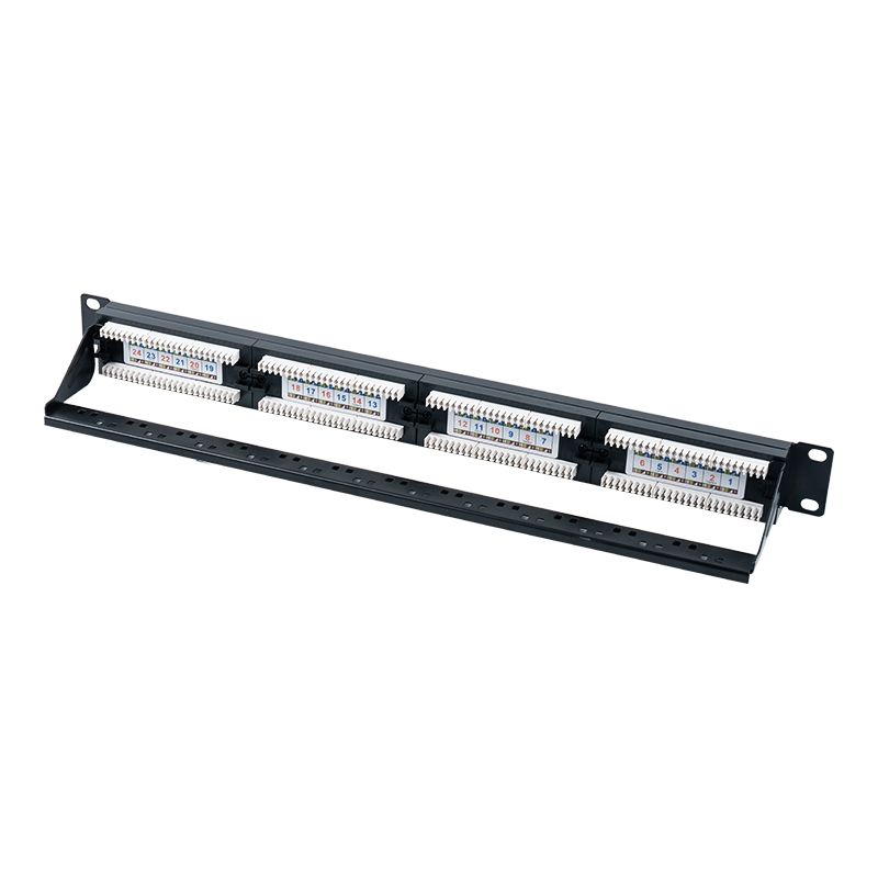 Kategorya 6 19-inch 1U Unshielded 24-Port Patch Panel (Dual-purpose IDC; may plastic insert) SP-3204D24-C6 Kategorya 6 19-inch 1U Unshielded 24-Port Patch Panel (Dual-purpose IDC; may plastic insert) SP-3204D24-C6