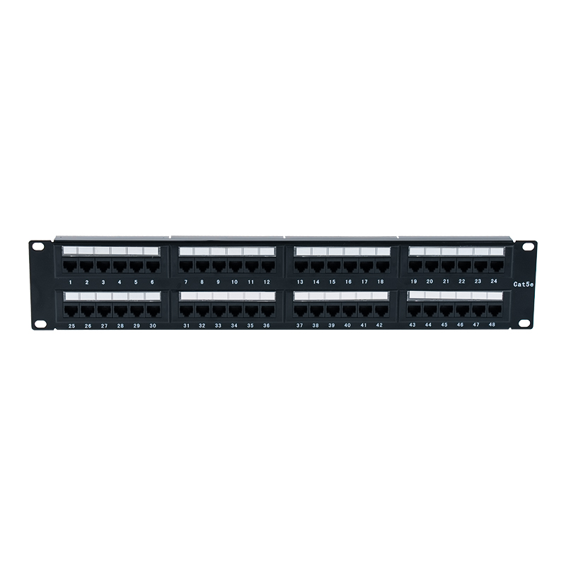 Cat5e 19-inch 2U Unshielded 48-Port Patch Panel (Dual-purpose IDC; may plastic cardboard insert) SP-3204D48-C5E Cat5e 19-inch 2U Unshielded 48-Port Patch Panel (Dual-purpose IDC; may plastic cardboard insert) SP-3204D48-C5E