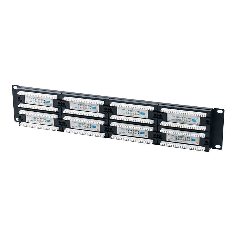 Cat5e 19-inch 2U Unshielded 48-Port Patch Panel (Dual-purpose IDC; may plastic cardboard insert) SP-3204D48-C5E Cat5e 19-inch 2U Unshielded 48-Port Patch Panel (Dual-purpose IDC; may plastic cardboard insert) SP-3204D48-C5E