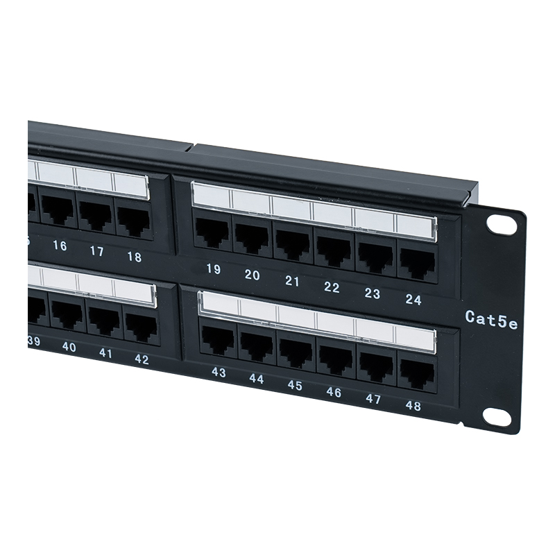 Cat5e 19-inch 2U Unshielded 48-Port Patch Panel (Dual-purpose IDC; may plastic cardboard insert) SP-3204D48-C5E Cat5e 19-inch 2U Unshielded 48-Port Patch Panel (Dual-purpose IDC; may plastic cardboard insert) SP-3204D48-C5E