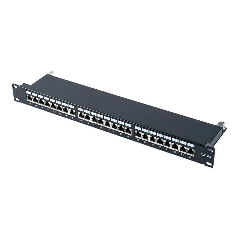 Kategorya 6 19-inch 1U shielded 24-port patch panel SP-3217SK24-C6A