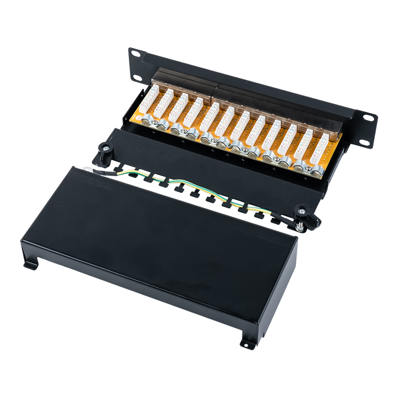 Kategorya 6 10-inch 1U shielded 12-port patch panel SP-3250SK12-C6 Kategorya 6 10-inch 1U shielded 12-port patch panel SP-3250SK12-C6
