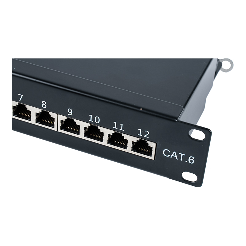 Kategorya 6 10-inch 1U shielded 12-port patch panel SP-3250SK12-C6 Kategorya 6 10-inch 1U shielded 12-port patch panel SP-3250SK12-C6