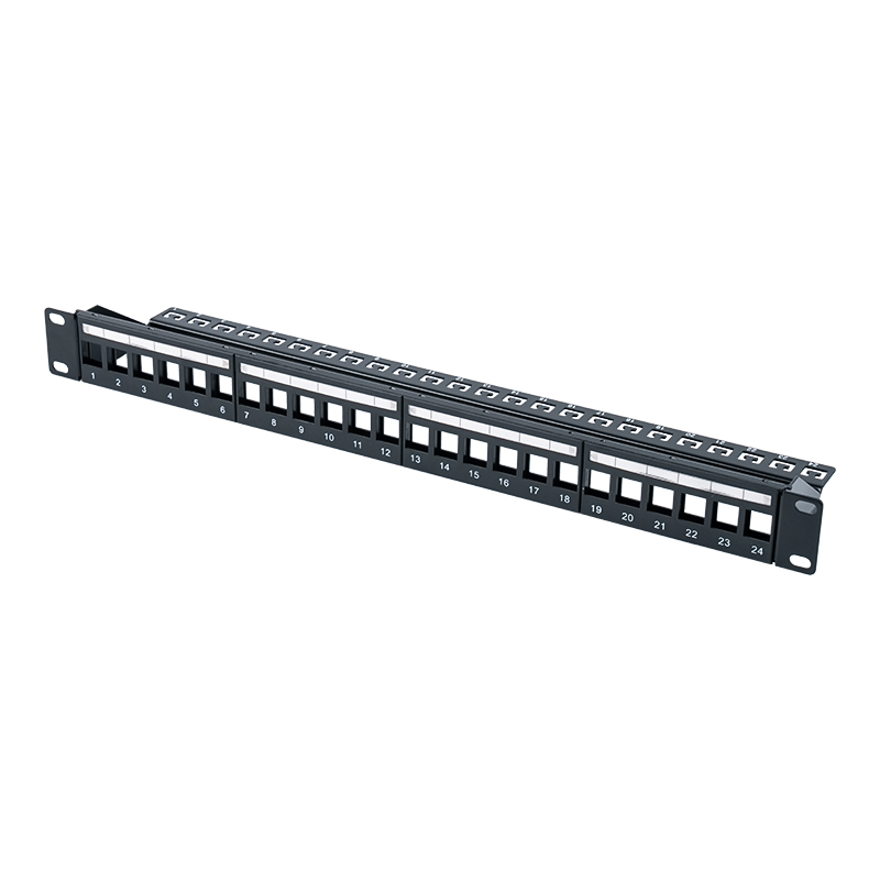 19-inch 1U 24-port shielded patch panel (na may C6 module) SP-3260-24P 19-inch 1U 24-port shielded patch panel (na may C6 module) SP-3260-24P