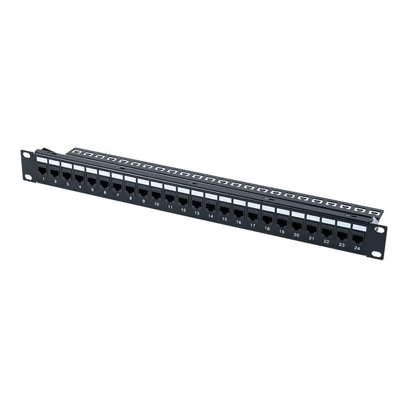 19-inch 1U 24-port shielded patch panel (na may C6 module) SP-3260-24P 19-inch 1U 24-port shielded patch panel (na may C6 module) SP-3260-24P
