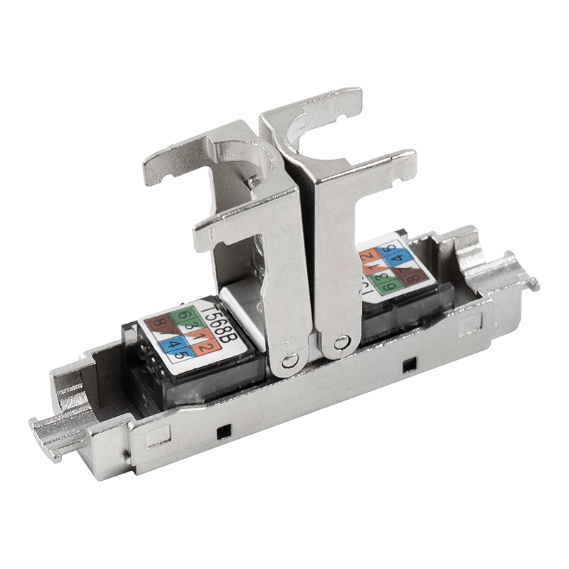 Cat6A Shielded Push-down Type Toolless Connector(Single opening) RJ-604S-1-C6A Cat6A Shielded Push-down Type Toolless Connector(Single opening) RJ-604S-1-C6A