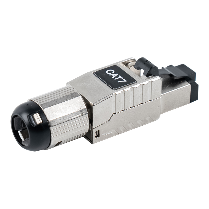 Cat7 Shielded Toolless RJ45 Connector(na may Black Plastic Spring Clip) RJ-G60S-1-C7