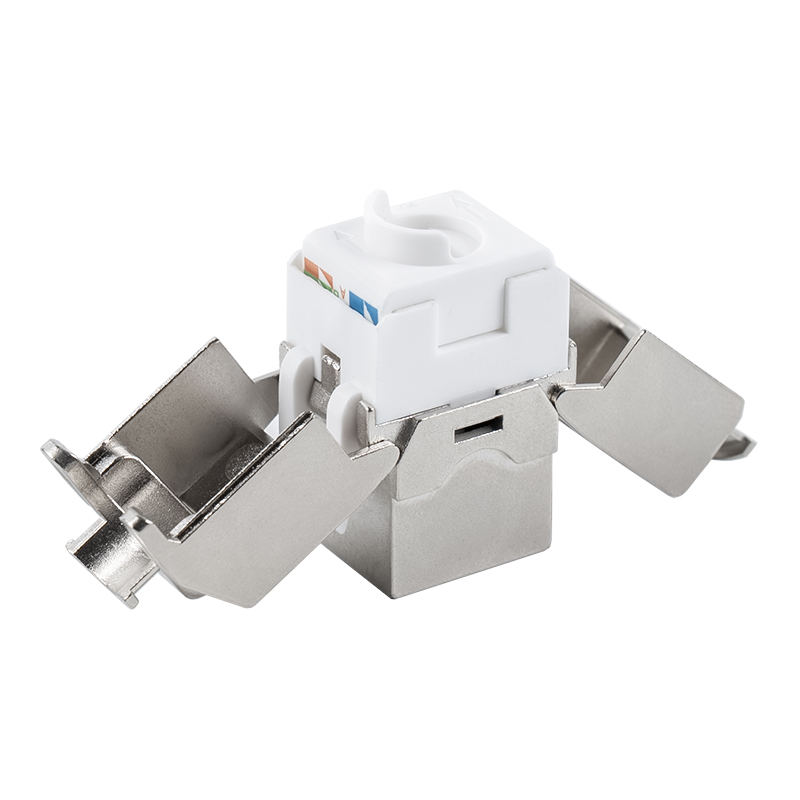 C6A Shielded 180° Tolless Keystone Jack (uri ng flip-open) SM-2336SH8C6A C6A Shielded 180° Tolless Keystone Jack (uri ng flip-open) SM-2336SH8C6A