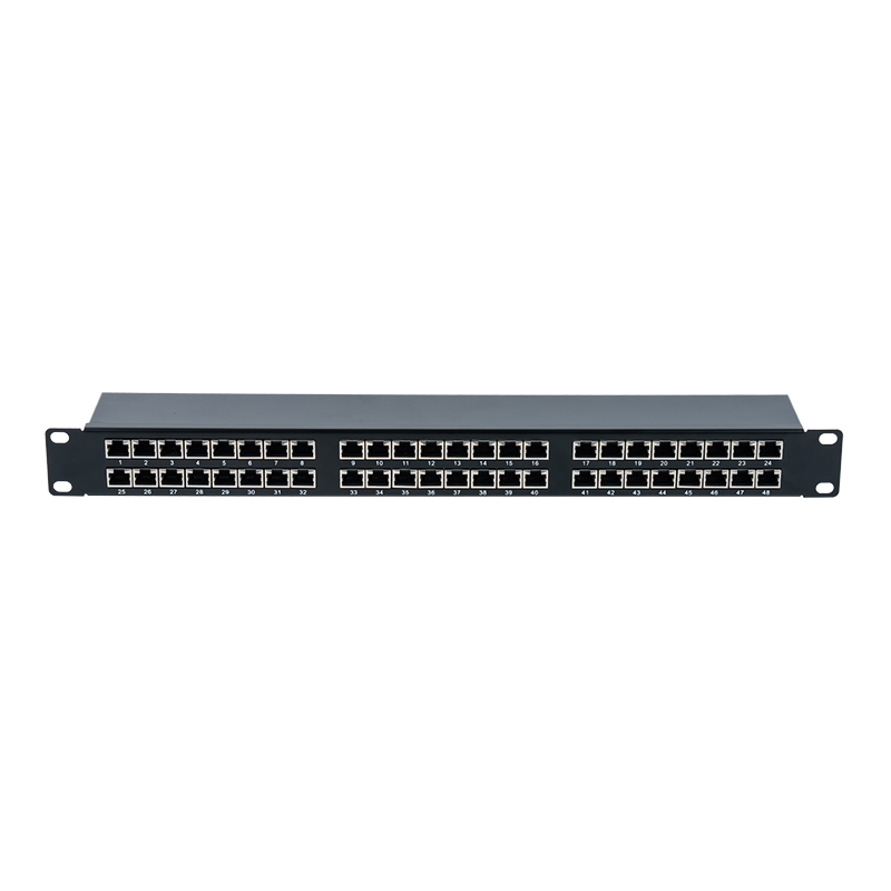 Cat6e 19-inch 1U shielded 48-port patch panel SP-3262SK48-C6A Cat6e 19-inch 1U shielded 48-port patch panel SP-3262SK48-C6A