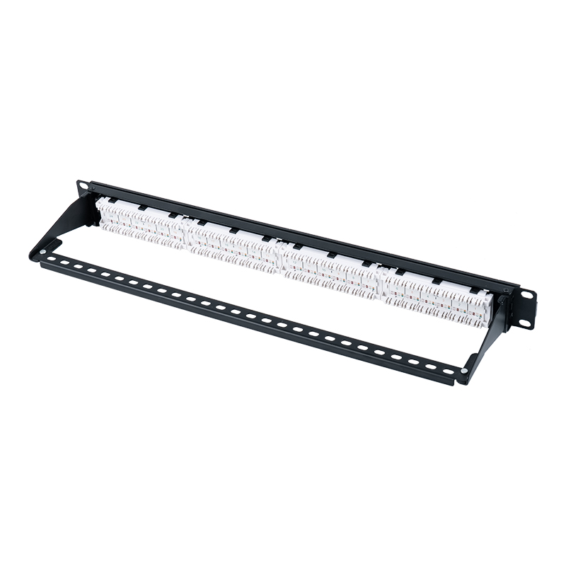Cat5e 19-inch 1U unshielded 24-port patch panel (flip-top na plastic window) SP-3410D24-C5E Cat5e 19-inch 1U unshielded 24-port patch panel (flip-top na plastic window) SP-3410D24-C5E
