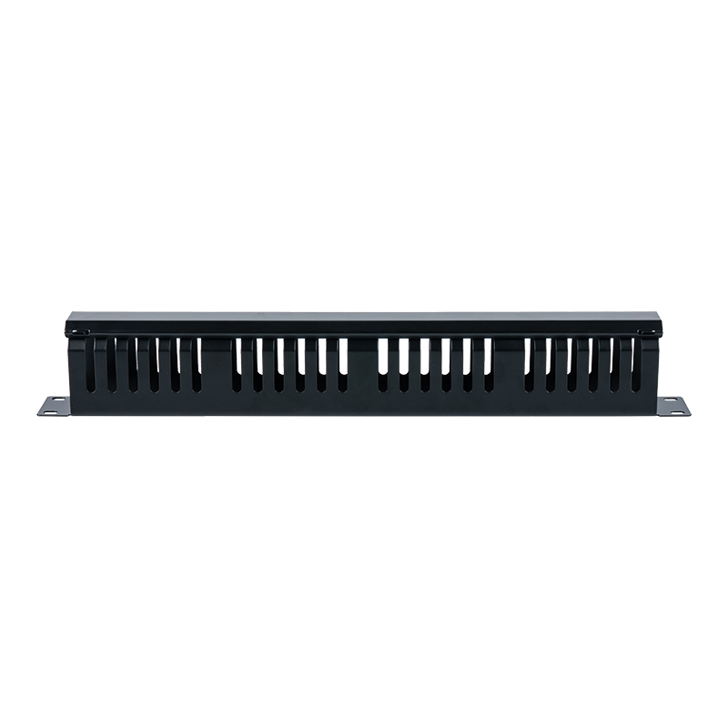 19-inch 1U Plastic Cable Management Panel (24 Slots na may Cover) SP-3802-1U 19-inch 1U Plastic Cable Management Panel (24 Slots na may Cover) SP-3802-1U