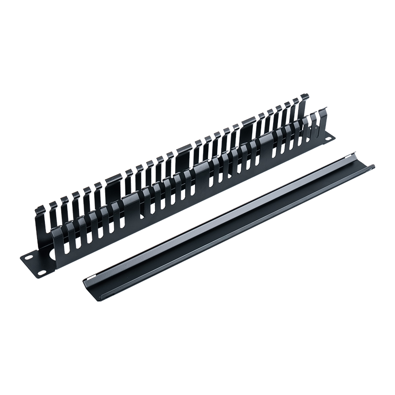 19-inch 1U Plastic Cable Management Panel (24 Slots na may Cover) SP-3802-1U 19-inch 1U Plastic Cable Management Panel (24 Slots na may Cover) SP-3802-1U