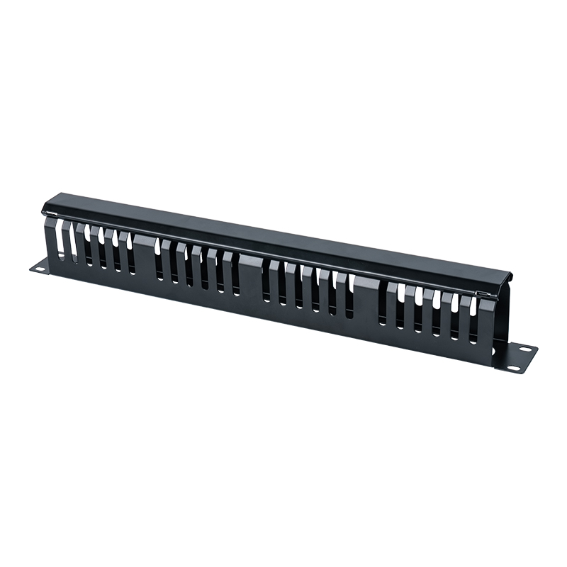 19-inch 1U Plastic Cable Management Panel (24 Slots na may Cover) SP-3802-1U