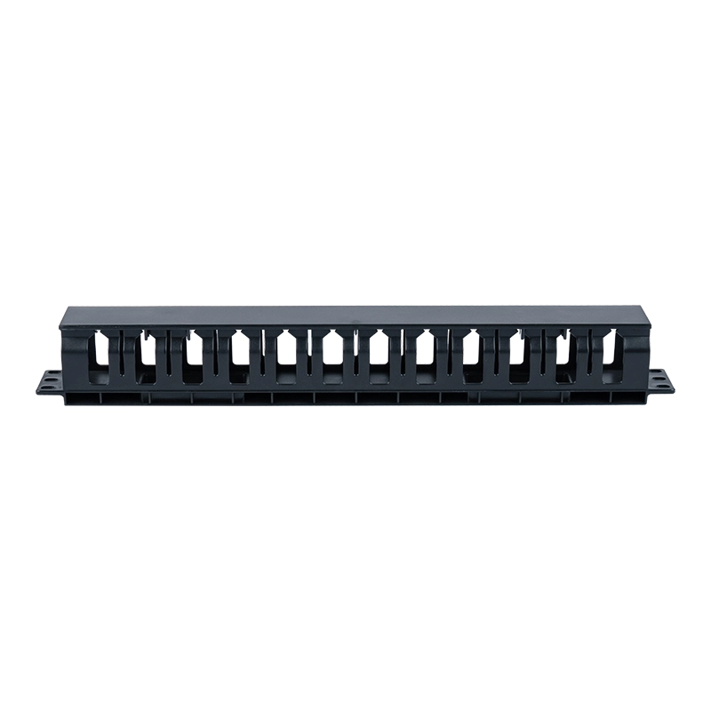 19-inch 1U Plastic Cable Management Panel (12 Slots na may Cover) SP-3803-1U
